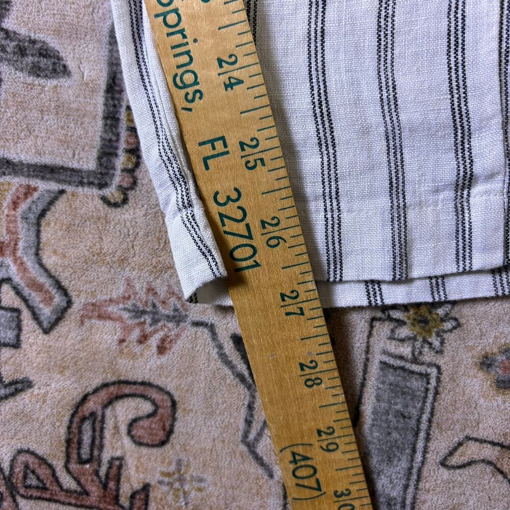 Quince linen pinstripe pants women’s summer comfort breathable bottom size Large - Picture 11 of 11